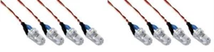 Hubsan X4 H107D H107-a32 3.7v Blue LED Lights Set Night Flying 2 Pack - Picture 1 of 8