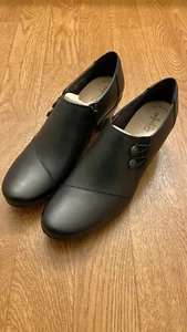 Clarks Collection Emslie Warren Black Leather Shoes 12. - Picture 1 of 5