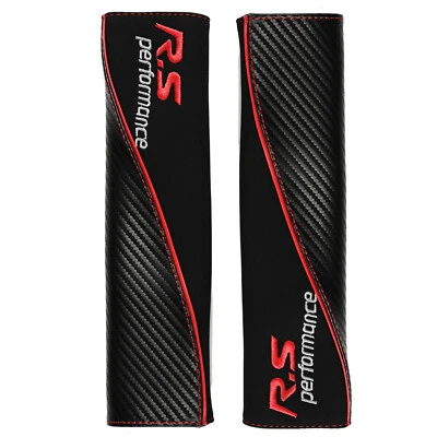 x2 Gurtschoner Sicherheitsgurt Gurtpolster Autogurt Gurt Wildleder & Kohlefaser - Bild 1 von 4