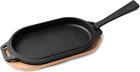 Cast Iron Sizzler Plate - Sizzler Cast Iron Pan - Cast Iron Cookware with Remova