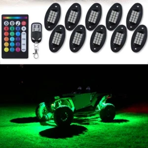 10 Pods RGB LED Rock Lights Underbody Light For Can Am Defender Commander RZR - Bild 1 von 11