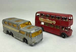 Autobús Lesney Matchbox Series Nº 5 Routemaster y Entrenador Greyhound Nº 66 - Inglaterra - Imagen 1 de 11