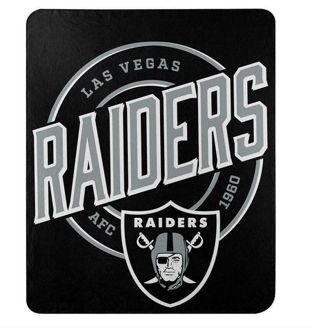 New NFL Las Vegas Raiders Soft Fleece Throw Blanket 50" X 60" Cover