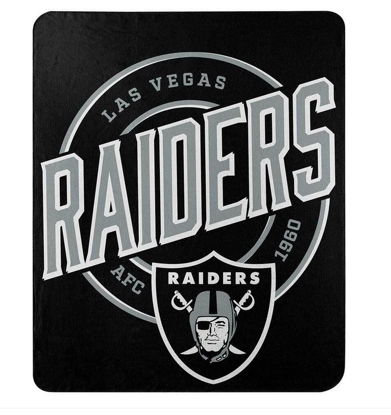 Oakland Raiders NFL Northwest Team Stripe Fleece Throw