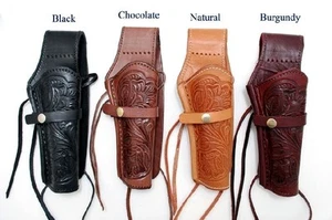 FUNDA FUNDA PISTOLA PISTOLA UNA SOLA PISTOLA ESTILO VAQUERO OCCIDENTAL Cuero Acabado Tooled Nuevo - Imagen 1 de 1