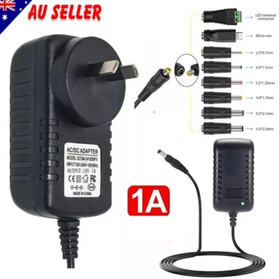 AU 100-240V AC /DC 18V 1A 5.5x2.1mm Power Supply Adapter Wall Charger Cord Cable - image 1 of 4
