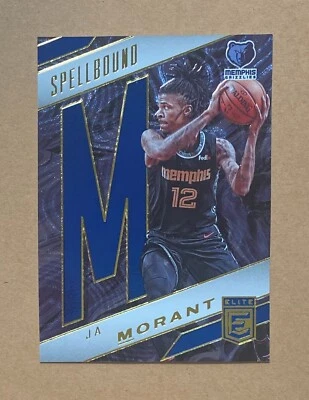 2021-22 Panini Donruss Elite Ja Morant Spellbound Blue #12/99 Jersey Number 1/1 - Image 1 of 2