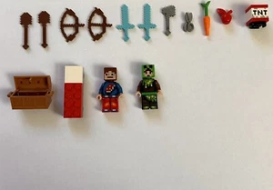 Lego Minecraft Lot - Minifigures, Parts and Pieces - Picture 1 of 1