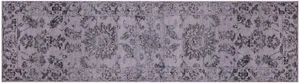 Grau traditioneller Läuferteppich aus Wolle & Seide 2' 8"" x 9' 11"" - Q22476 - Bild 1 von 8