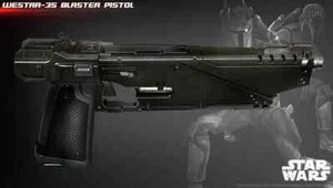 Westar 35 Mandalorian Blaster 1:1 Scale Filament 3d printed DIY model kit - Picture 1 of 4