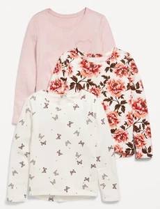 Old Navy Kids Girls Size XXL ~ 3 Pack Softest Long Sleeve T-shirt Tee NWT $39 - Picture 1 of 4