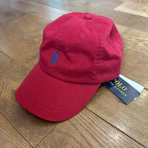 NWT Polo Ralph Lauren Baseball Cap Hat Adjustable Strap Red Blue Pony - One Size - Picture 1 of 13