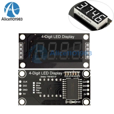 0.36" Inch TM1637 4-digit Tube LED White Digital Display Module For Arduino - Image 1 of 4