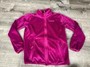 Columbia Youth Girls Magenta Size L 14/16 Large Fleece Pink Jacket - Picture 1 of 11