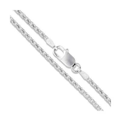 Cadena de trigo de plata esterlina con corte de diamante sólida 925 Italia nueva cola de zorro... Envío rápido Foto 1 de 4