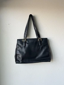 Ralph Lauren navy blue leather shoulder/tote bag - Picture 1 of 9