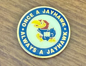 Vintage Kansas Jayhawks "Once a Jayhawk - Always a Jayhawk" Magnet - Picture 1 of 2