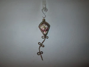 Vintage Einstein Face On A Kite Handlebar Mustache German Blown Glass Ornament - Picture 1 of 3