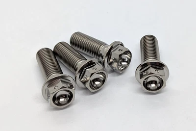 GSXR750 Titanium drilled front brake caliper bolt kit 88-89 Ti mounting race - Image 1 of 4