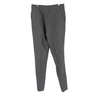 Pantalones informales para hombre Robert Graham grises; pierna recta **SIN DOBLADILLO**, 100 % lana 34 Foto 1 de 4