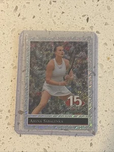 2025 Leaf 15TH Anniversary Tennis ~ Aryna Sabalenka (#'d /15) Golden Stars - Bild 1 von 2