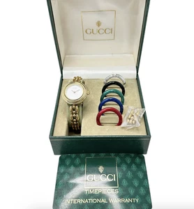 GUCCI Reloj de Cuarzo con Bisel Cambiante Damas con Caja y Biseles Extra - Imagen 1 de 7