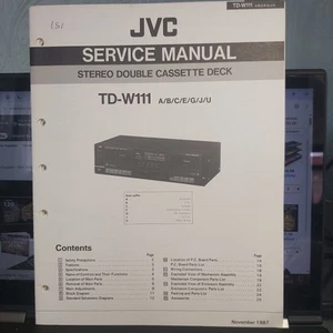 Manual de servicio JVC - TD-W111 A/B/C/E/G/J/U - Cassette Deck (AC019) - Imagen 1 de 1