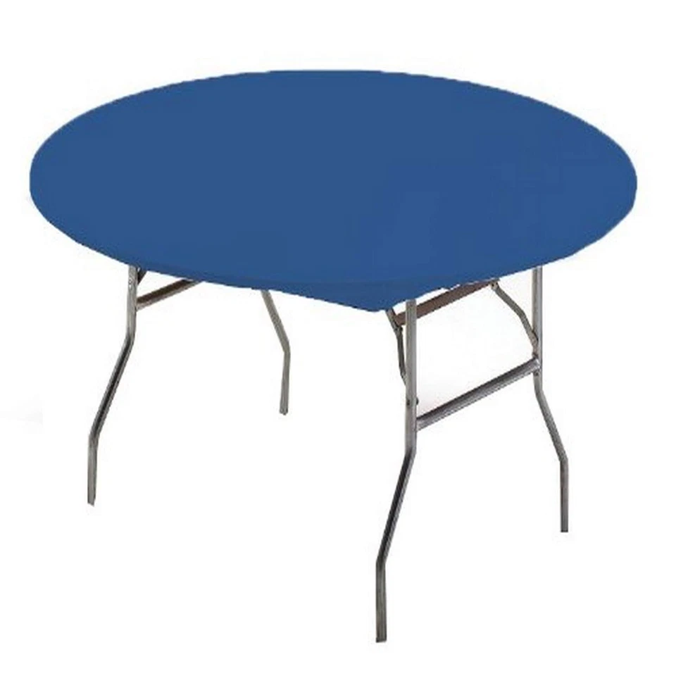 Creative Converting Round Stay Put Plastic Table Cover, 60-Inch, Royal Blue - Image 1 of 1
