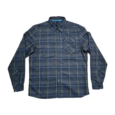 Camisa masculina manga longa flanela utilitária especializada grande xadrez mistura de lã - Imagem 1 de 4