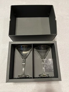 2er Set in Box Waterford Kristall Carleton Gold Martini Glas Boxed Paar Gläser - Bild 1 von 12
