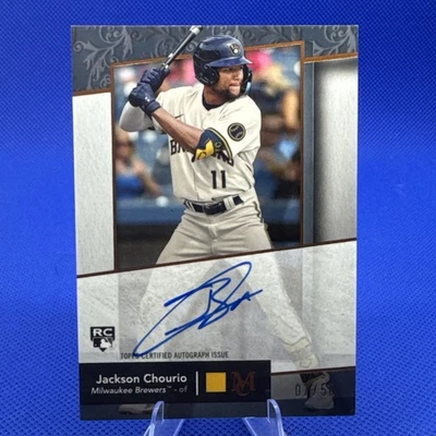 2024 Topps Museum Brewers JACKSON CHOURIO Archival Copper Auto Rookie /50 - Image 1 of 3