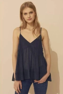 ba&sh 'Shelby' Top - Blue - BNWT - Size UK Large  - EU 3 - RRP £135 - 75% OFF - Image 1 of 2