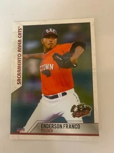 Enderson Franco Card 2019 Sacramento River Cats Team Card - Picture 1 of 1