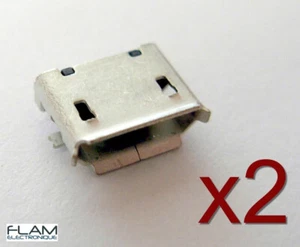 2x connecteur à souder micro USB type B / 2pcs connector to solder SMT socket - Foto 1 di 10