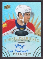 2014-15 Upper Deck Trilogy Hockey #183 Vincent Trocheck RC Auto 34/49