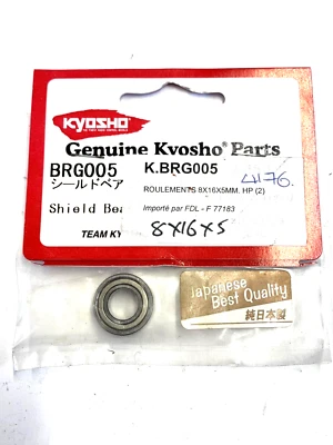 Kyosho BRG005 Sealed Engine Bearing 8 x16 x 5mm Japanese Made. High Quality. - Image 1 of 2