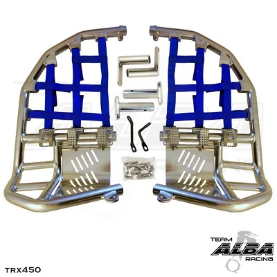 Barras Nerf Honda TRX 250R 86-87 Pro Peg Alba Pro Elite plateadas/azules 218-T7-SL Foto 1 de 2