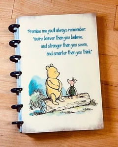 Pooh & Piglet Quote Front/Back Cover Set 4 use w/ MINI HAPPY Planner~ - Picture 1 of 4