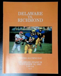 1991 Richmond Spiders vs Delaware Blue Hens Alumni Day Football Program - Picture 1 of 2