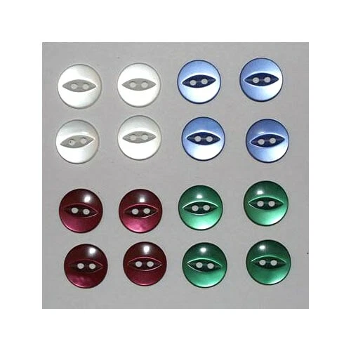 FINESTYLE 80 x Boutons de Couture 2 Trous Choix de Diamètre 11mm ou 14mm Mercerie Couture