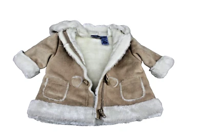 Koala Kids Lined Soft Jacket 0-3 mos - Tan - Zipper and Stretch Clasps- Nice! - Image 1 of 4