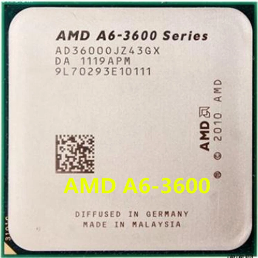 AMD A6-3600 CPU A6-Series AD3600OJZ43GX 2.1 GHz 4M Socket FM1 Processors - Image 1 of 1