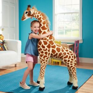 Gigantic Stuffed Giraffe Animal Plush Kids Toy 57.5" Tall Lifelike LG Soft Jumbo