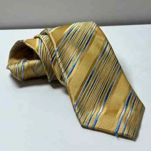 Robert Talbott Carmel Best of Class Gold and Blue Silk Striped Tie Lux - Picture 1 of 8
