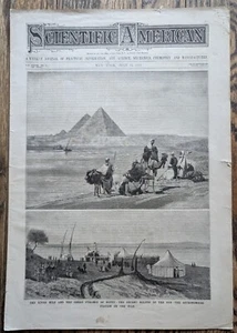 Scientific American July 1882 Nile Egypt Pyramids Hudson River Tunnel - Picture 1 of 3