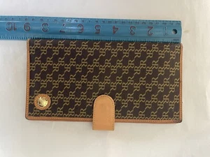 Rioni Signature brown leather Continental Clasp Wallet Mode Italia Italy Phone - Picture 1 of 14