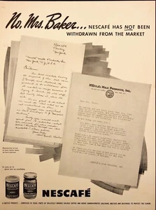 Nescafe Coffee Conservation Army Navy Comes First Vintage Print Ad 1942 - Picture 1 of 6