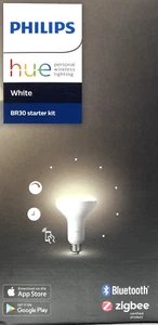 2-Piece PHILIPS Hue White LED BR30/9W/85mA/110-130Vac/50-60Hz/800 Lumens Bulbs - Picture 1 of 5