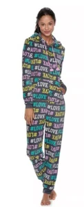 SO INTIMATE ONE PIECE #1 LOVE SOFT POMPOM STRING HOODIE JUNIOR SLEEPER XL - Picture 1 of 5