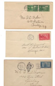 FDC's # 617, 618, 619  Lexington-Concord set -- 1925 - Picture 1 of 2